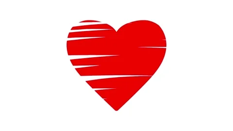 Horizontal and vertical strokes of the heart 4K Video stock 166633577