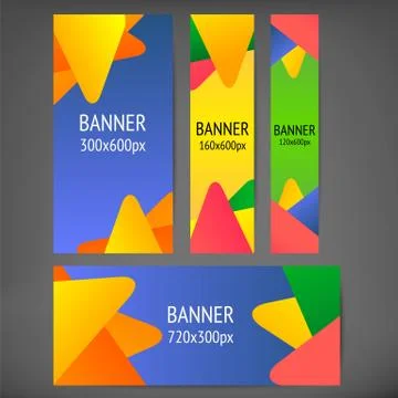 Horizontal and vertical web banners Stock Illustration