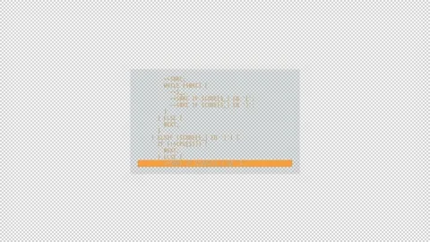 Horizontal animated block with scrolling abstract code. Stock Footage 160316590