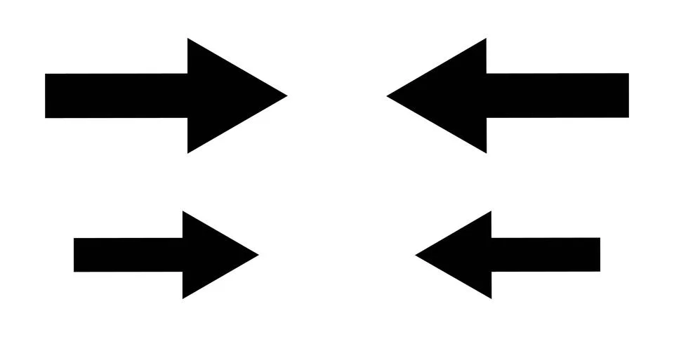 Horizontal Arrow Alignment Vectors Stock Illustration