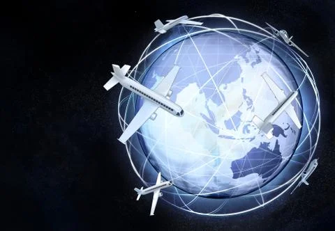 Horizontal asia earth globe view from cosmic space illustration イラスト素材