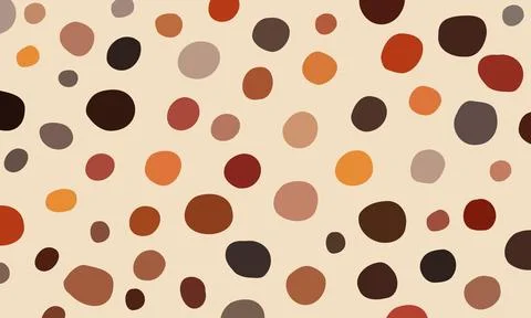 Horizontal background with confetti of abstract irregular circles in autumn.. Stock Illustration