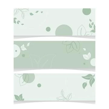 Horizontal background with foliage and greenery, with copy space Stockillustratie