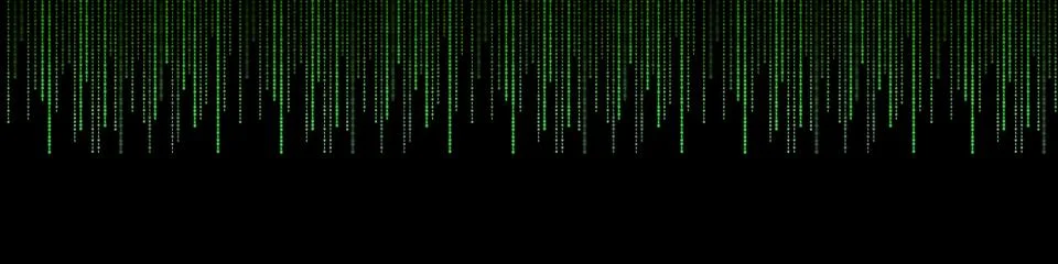 Horizontal background with matrix binary digital digits of different lengths  Foto stock