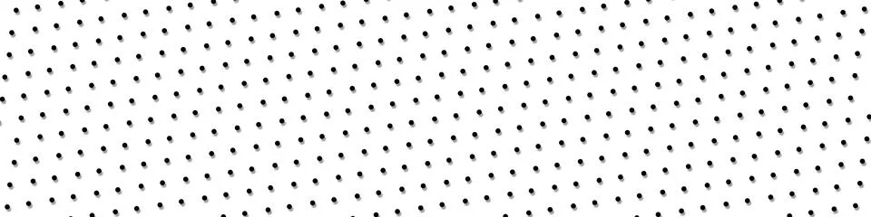 Horizontal background with monochrome dotted vector texture. Polka dot pattern Stock Illustration