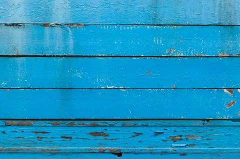 Horizontal background old painted blue board. Vintage texture Stock Photos