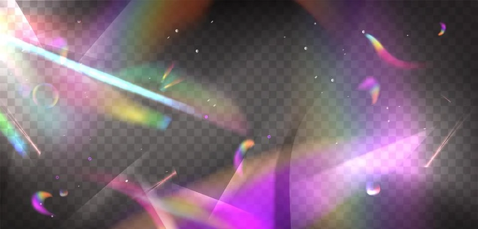 Horizontal background with rainbow flare effect. Stock Illustration