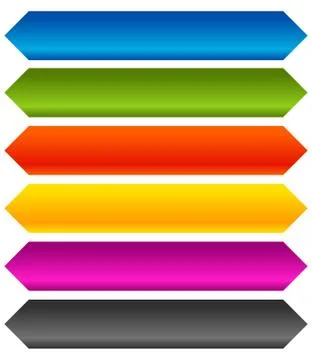 Horizontal banner, button background. Set of 6 colors. Ilustración de archivo