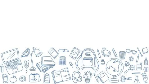 Horizontal banner with copy space on the topic of education and learning Stock Illustration