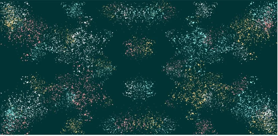 Horizontal banner. On a dark background, small splashes, like the night starry Stock Illustration
