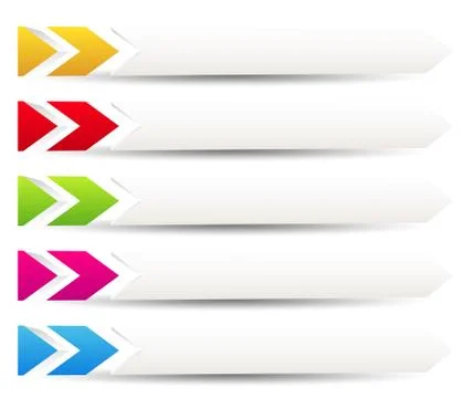 Horizontal banner or button templates with blank space for your message - 3d  스톡 일러스트