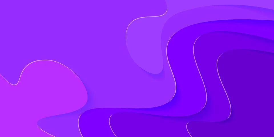 Horizontal banners paper cut waves abstract background. Stock Illustration