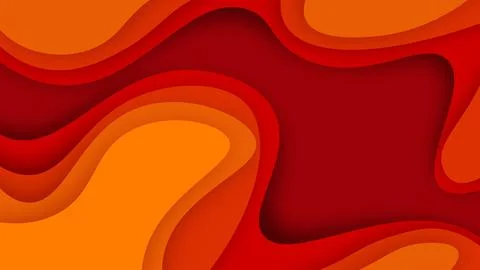 Horizontal banners paper cut waves abstract background. Stock Illustration