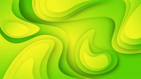 Horizontal banners paper cut waves abstract background. Stock Illustration