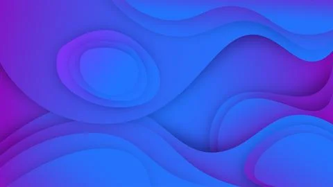 Horizontal banners paper cut waves abstract background. Stock Illustration