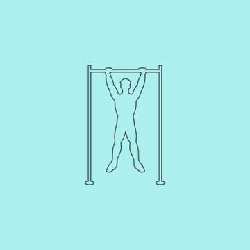 Horizontal bar and man Stock Illustration