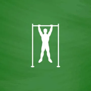 Horizontal bar and man Stock Illustration