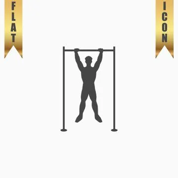 Horizontal bar and man Stock Illustration