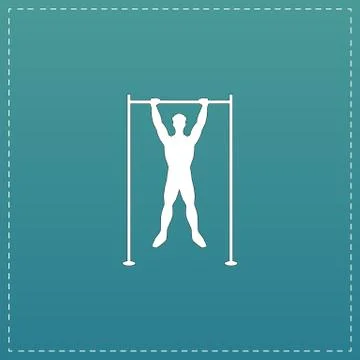 Horizontal bar and man Stock Illustration