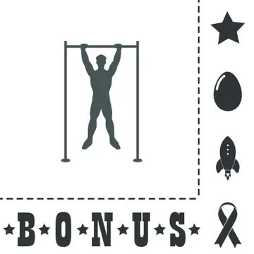 Horizontal bar and man Stock Illustration