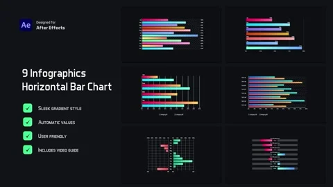 Horizontal Bar Chart Stockmateriaal After Effects