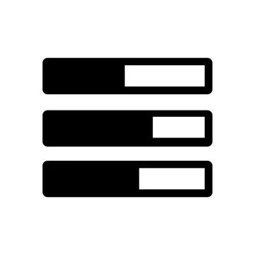 Horizontal Bar Chart Icon for Education and Statistics Stock Illustration