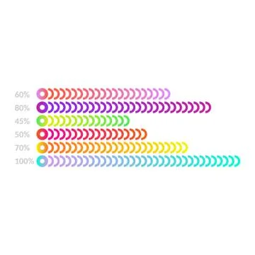 Horizontal bar chart template - business flat design graph for reports and Stock Illustration