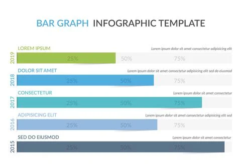 Horizontal Bar Graph Illustrazione stock