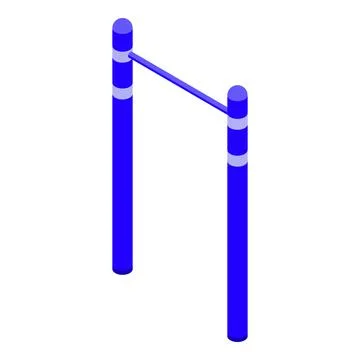 Horizontal bar icon isometric vector. Street workout Ilustração Stock