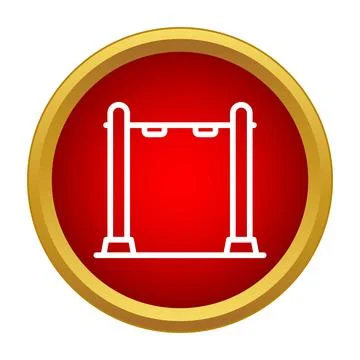 Horizontal bar icon representing gymnastics and fitness equipment Stock Illustration