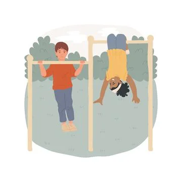 Horizontal bar isolated cartoon vector illustration. 스톡 일러스트