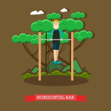 Horizontal bar vector illustration in flat style 스톡 일러스트