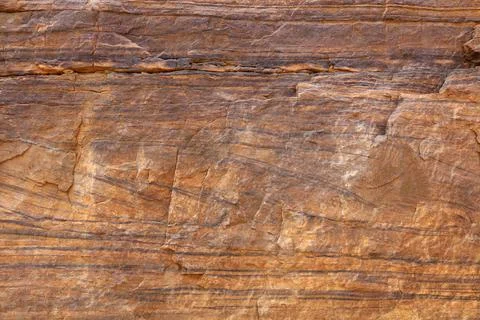 Horizontal bedding structure of rock Stock Photos