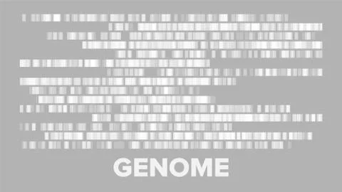 Horizontal Big Genomic Data Visualization Vector Stock Illustration