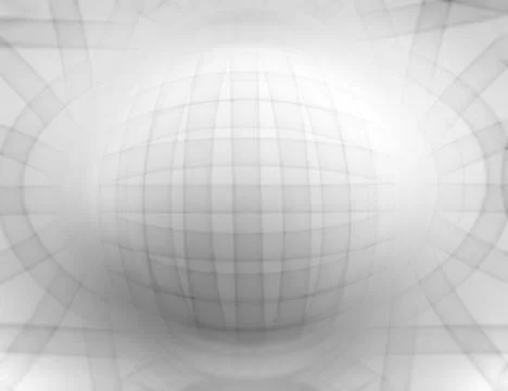 Horizontal black and white 3d sphere abstract illustration background Stock Illustration