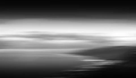 Horizontal black and white landscape abstraction Stock Illustration