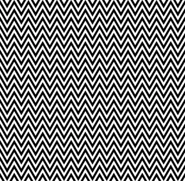 Horizontal black and white zigzag stripes pattern. Geometric repeating patter Stock Illustration