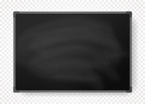Horizontal Black Chalkboard with border, background for education and business. Stock Illustration