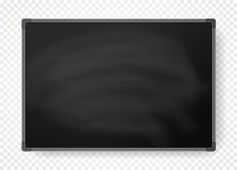 Horizontal Black Chalkboard with border, background for education and business. Stock Illustration