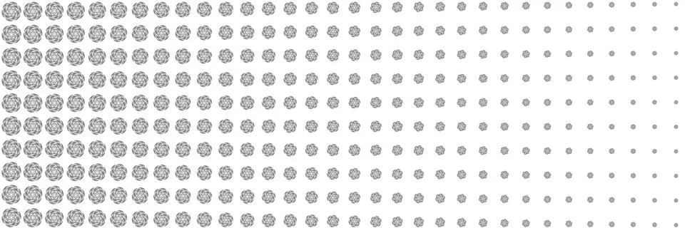 Horizontal black flower design for pattern and background Stock Illustration