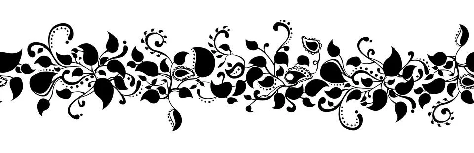 Horizontal black pattern Illustrazione stock