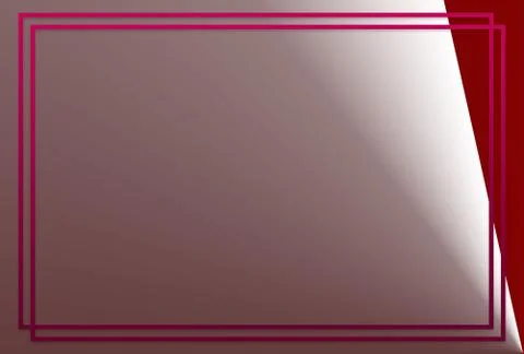 Horizontal Blank Maroon Double Border Frame Box On Modern Gradient Background Stock Illustration