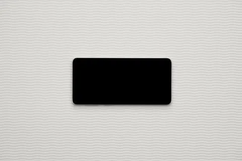 Horizontal blank phone on wave background color of 2026 year cloud white Stock Photos