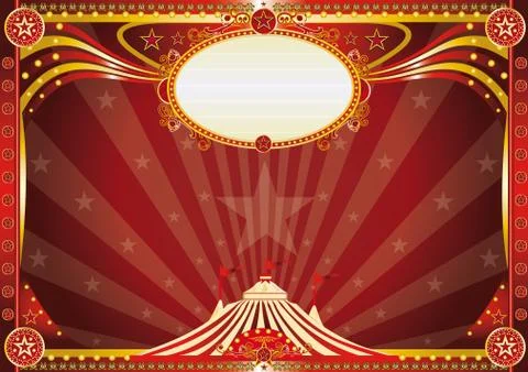 Horizontal Blue circus background Stockillustratie