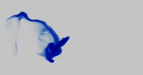 Horizontal blue ink drop Stock Footage 161522168