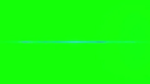 Horizontal blue light streak flare effect glowing across bright vibrant green Stock Footage 346039954