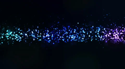 Horizontal Blue Particles Bokeh Loop Motion 4K Resolution Ultra HD Stock Footage 39844885