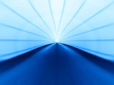 Horizontal blue virtual tunnel illustration background Stockillustratie