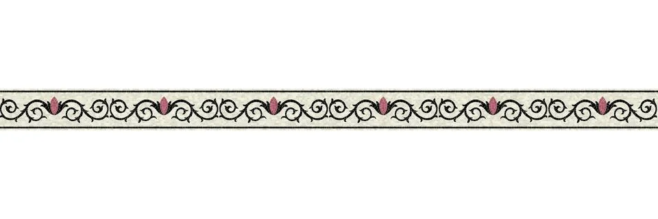 Horizontal border mosaic tiles, vector pattern 스톡 일러스트