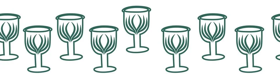 Horizontal border, set Magic and heavens seamless pattern, with magical ele.. 스톡 일러스트